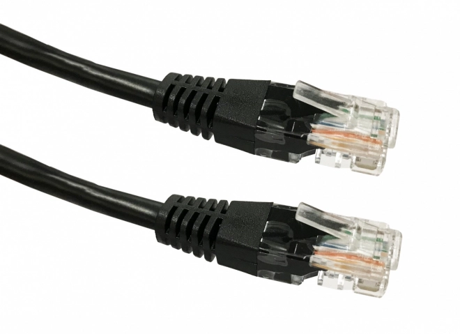 Patchcord hálózati kábel kat. 5e RJ45 UTP 1m fekete