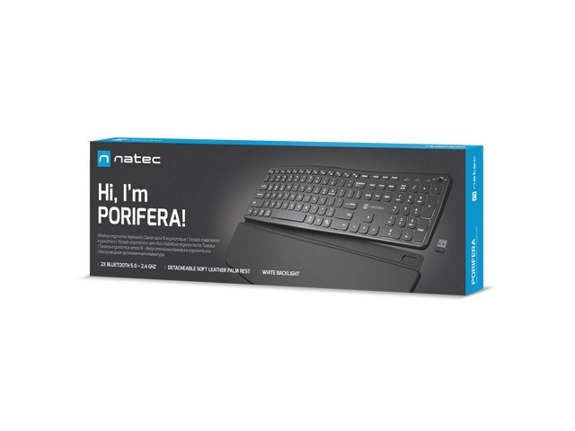 Natec Porifera ergonomikus vezeték nélküli billentyűzet