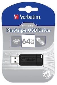 Fekete Pinstripe 64GB pendrive