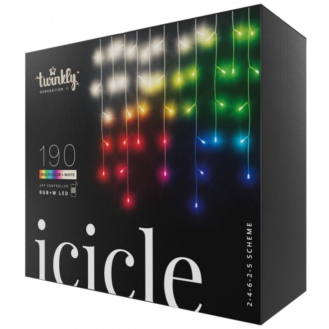 Intelligens fényfüzér jégcsapok 190 RGBW LED