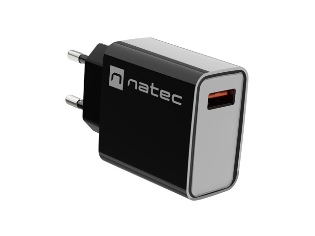 Univerzális hálózati töltő Natec Ribera USB-A 18W fekete