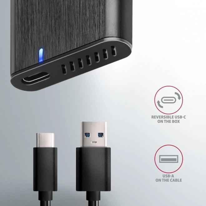 Axagon alumínium külső SSD ház USB-C csatlakozással