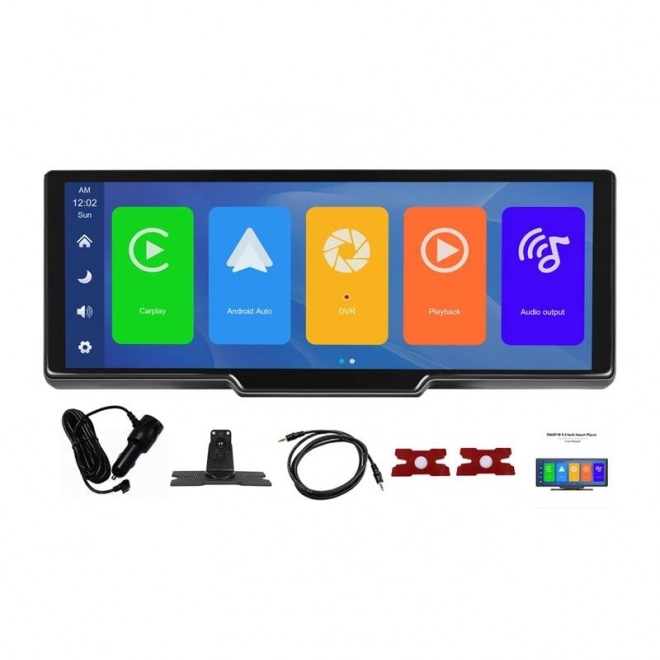 Autós monitor Podofo Carplay és Android Auto kamerával