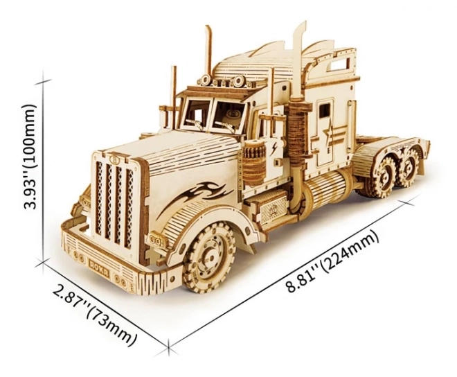 Rokr 3D fa puzzle nehéz teherautó