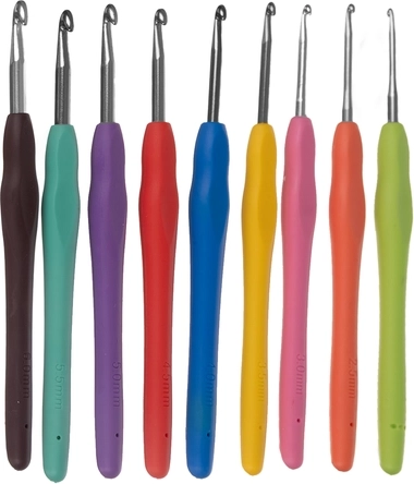 Ergonomikus horgolótűk 2–6 mm kényelmes alkotáshoz