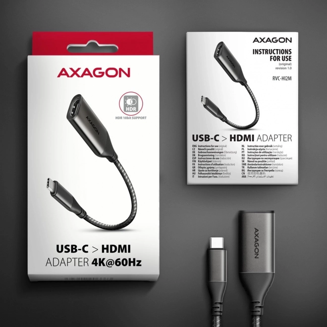 Usb-c Hdmi Adapter 4k/60hz Aluminium Kábel 25cm