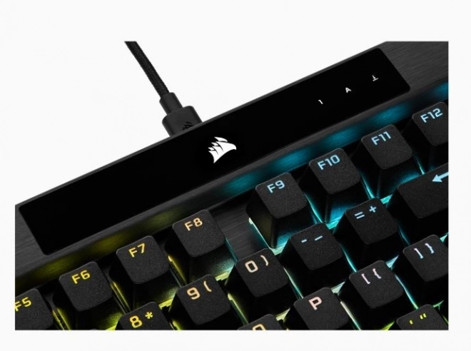 Opcionális-mechanikus CORSAIR K70 RGB Pro billentyűzet fekete PBT billentyűsapkákkal