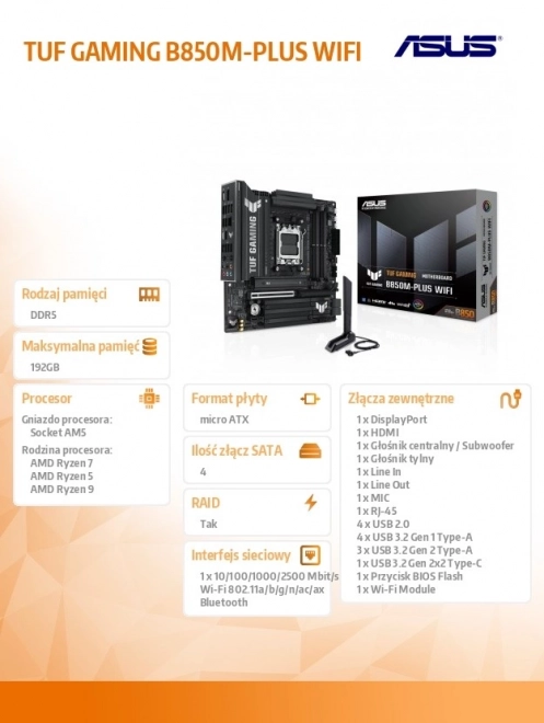 Tuf Gaming B850M-Plus Wifi alaplap