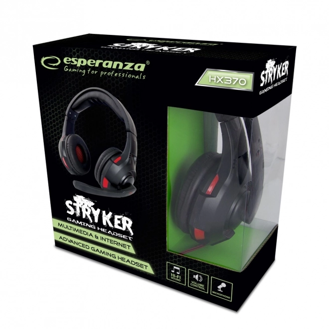 Stryker gamer fejhallgató mikrofonnal