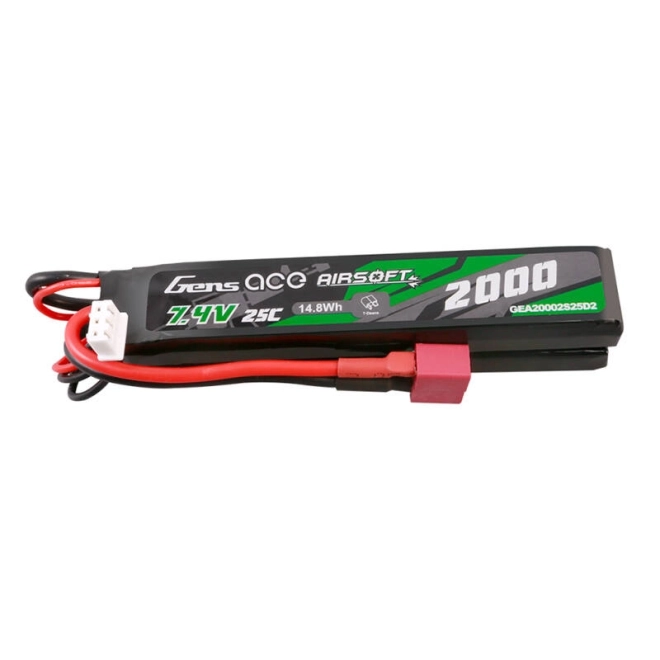 Gens Ace 7,4V 2000mAh akkumulátor airsoft fegyverekhez mini Deans csatlakozóval