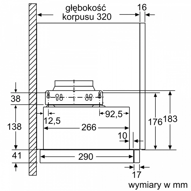 Fehér beépíthető páraelszívó