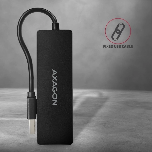 Négyszámos AXAGON USB Hub vezetékes csatlakozással