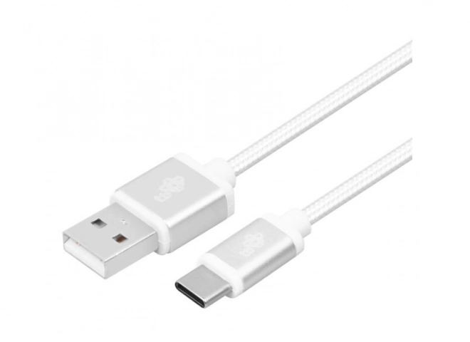 2 méteres ezüst USB-USB C kábel