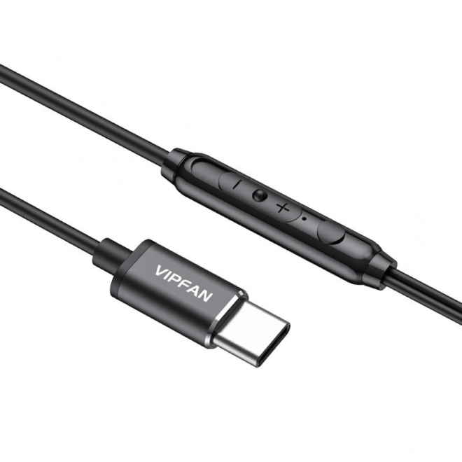 Fekete Vipfan M11 fülhallgató USB-C csatlakozóval