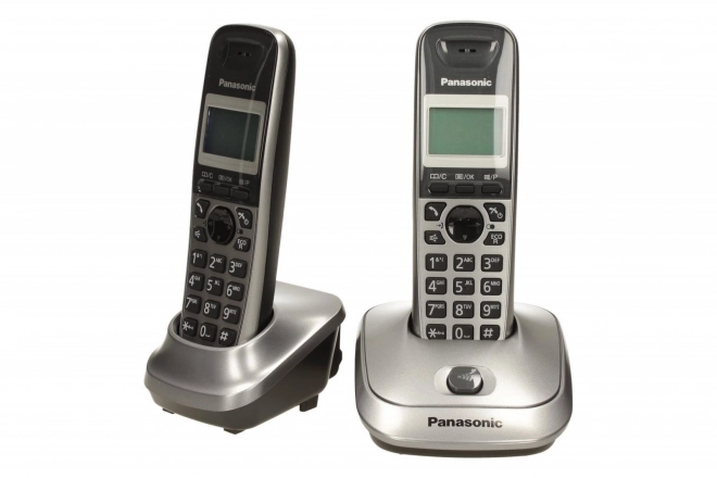 Vezeték nélküli vezetékes telefon PANASONIC KX-TG2512 Duo szett szürke