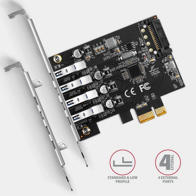 PCIe 4-portos USB 3.2 Gen 1 vezérlő UASP-támogatással