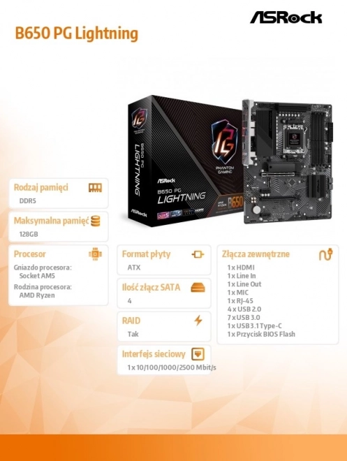 B650 PG Lightning alaplap