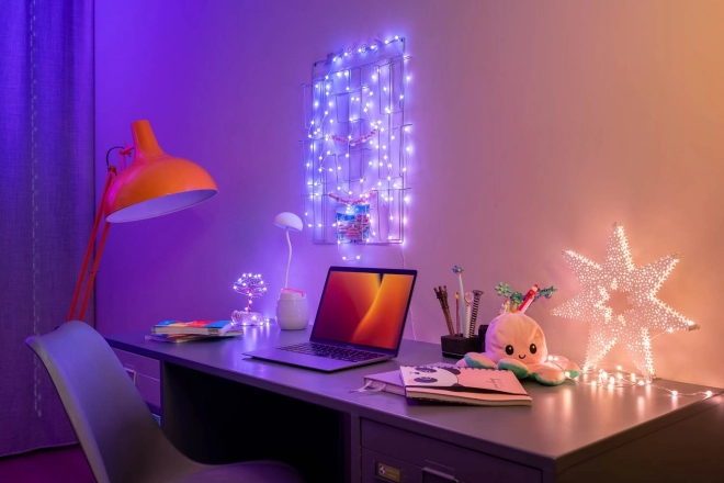 Twinkly Candies intelligens dekorációs égősor USB-C 100 LED RGB gyöngyök, átlátszó vezeték, 6 m