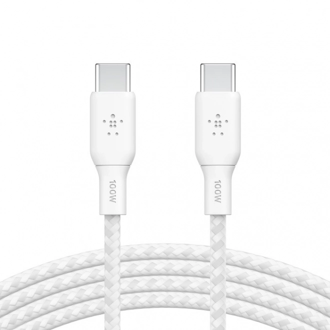 Fonott USB-C kábel USB-C 100W 3m fehér