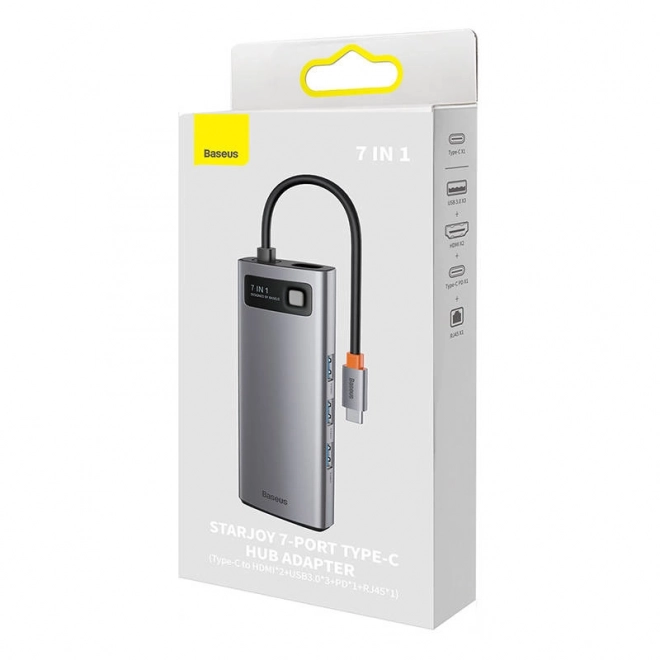 Baseus Metal Gleam 7 az 1-ben USB-C elosztó