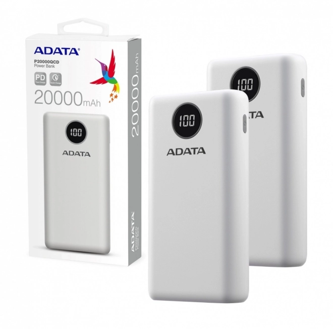 Fehér ADATA Powerbank P20000