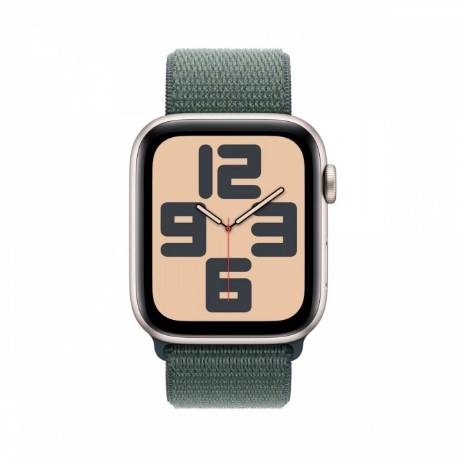 Apple Watch SE GPS + Mobilhálózat, 44 mm alumíniumtok éjfényes hegyi tó sport szíjjal