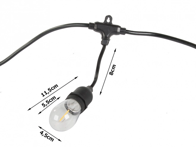 Kerti fényfüzér 15 LED 15m