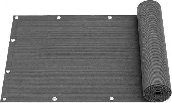 Erkély szélvédő rögzítéssel 100x700 cm Árnyékoló háló Szürke MultiGarden