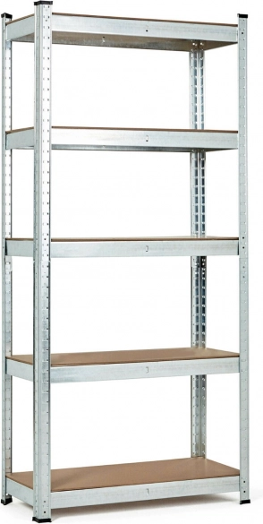 Fém tároló állvány 180x90x30 cm, 5 polc, teherbírás 875 kg ModernHome