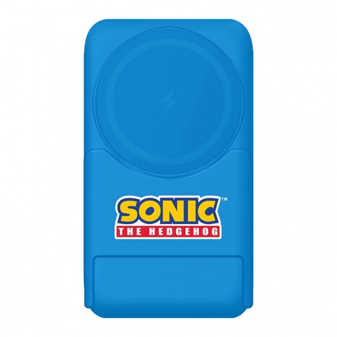 Indukciós powerbank USB-C 5000 mAh 15W Sonic the Hedgehog mintával és állvánnyal