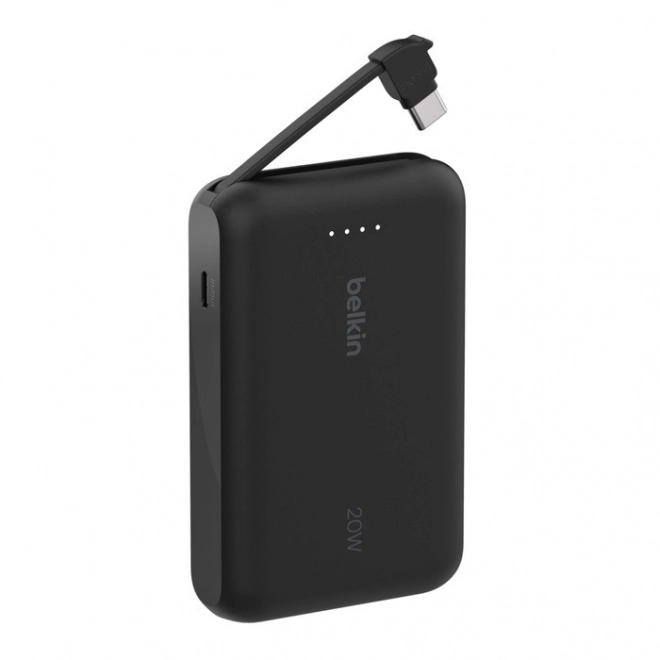 Powerbank BoostCharge 10000 mAh 20w beépített C-kábel, C-port, fekete