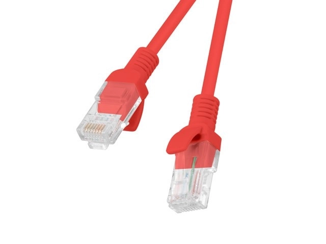 Lanberg piros patchkábellel 0,25m 10-csomag
