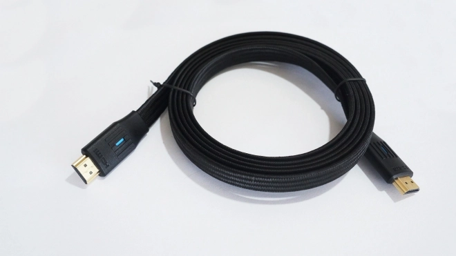 Lapos HDMI 2.1 kábel 8K, 2m, fekete
