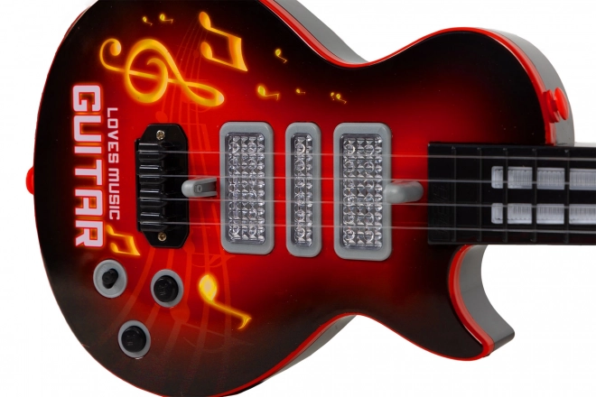 Gyerekeknek szóló rock gitár világítással és tanulási funkciókkal