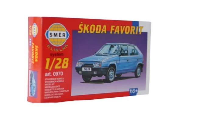 Škoda Favorit összerakható modell 1:28