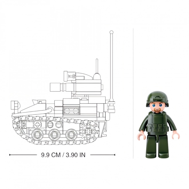 Sluban modellemez kis tank Wiesel AWC 2 az 1-ben