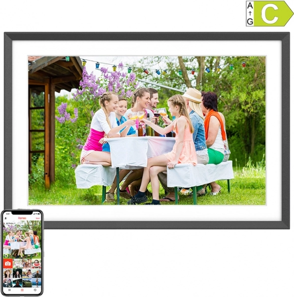 Arzopa okos digitális fotorám 15,6" Full HD a Frameo alkalmazással