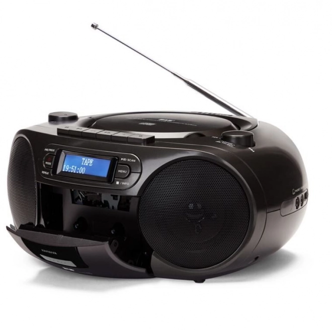 Hordozható Boombox DAB + CD/MP3/USB/TAPE/BT lejátszó