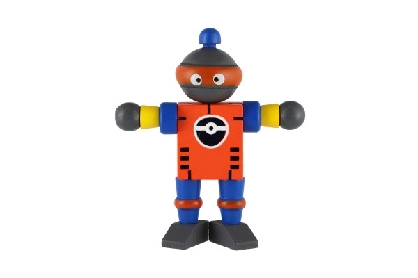 Fából készült robot játékfigura 12 cm