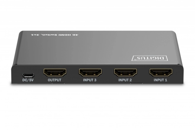 Digitus HDMI 4K videó váltó 3x1 60Hz távvezérlővel, fekete