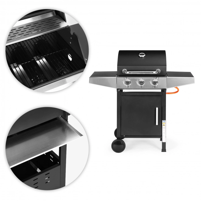 Gázzal működő kerti grill 3 égőfejjel