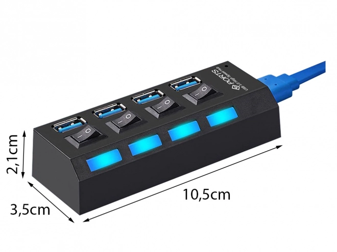 Usb 3.0 elosztó 4 porttal