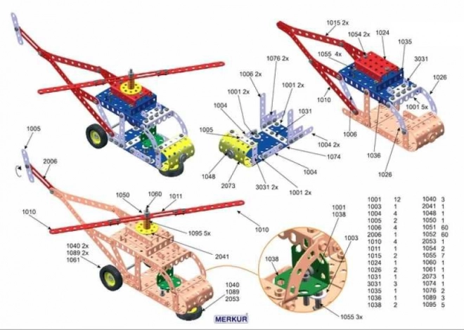 Merkur építőjáték 30 modellel