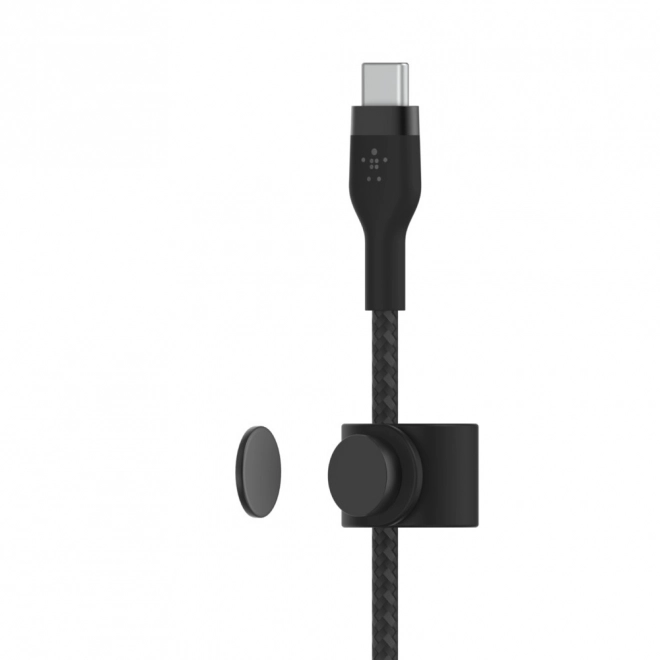 BoostCharge USB-C/USB-C szilikon kábel fekete 2m