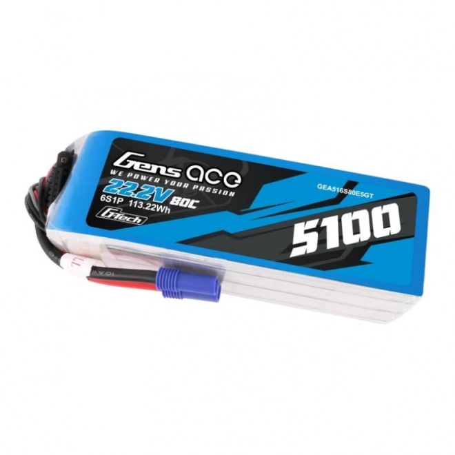Gens Ace G-Tech 5100mAh 80C LiPo akkumulátor EC5 csatlakozóval
