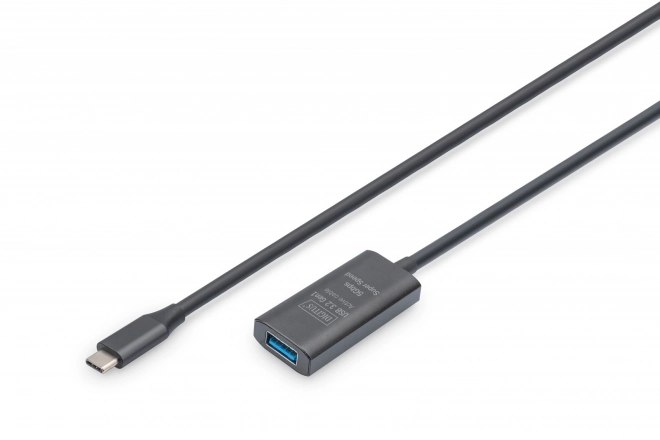 Aktív USB 3.2 Gen1 5Gbps USB-C - USB-A hosszabbító kábel, 5m