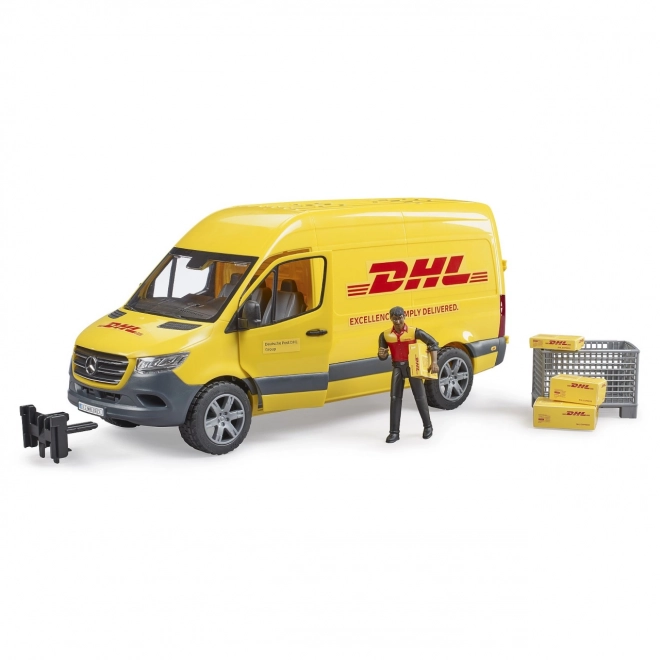 Mercedes-Benz Sprinter DHL játékszett figurával