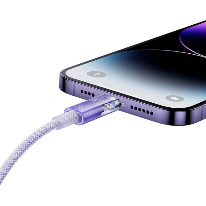 Baseus USB-C Lightning gyors töltő kábel 1m lila