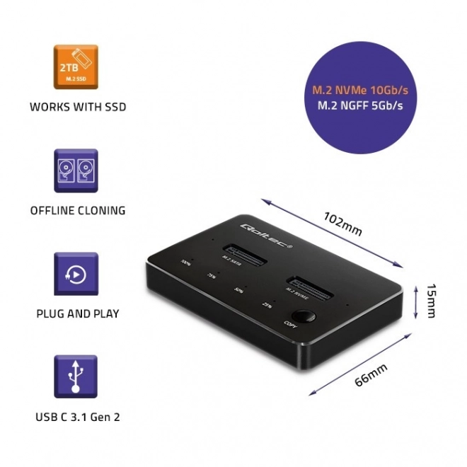 Qoltec ssd dokkoló állomás