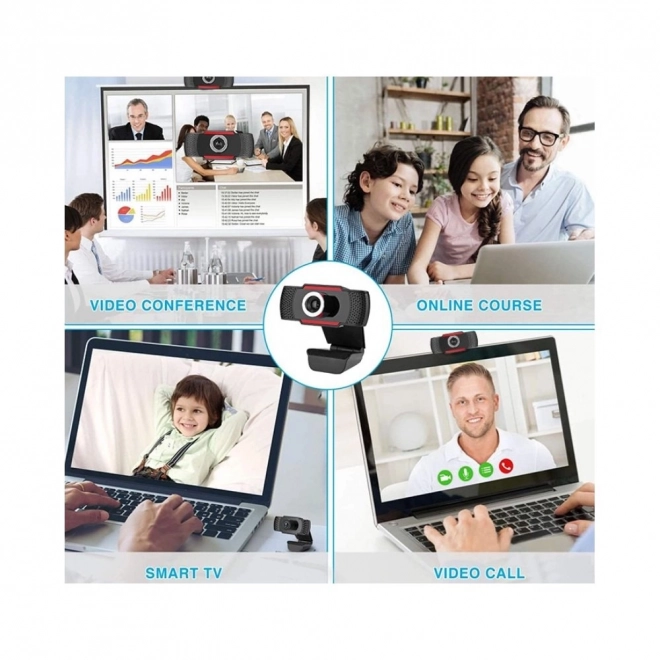 Teljes HD USB webkamera mikrofonnal